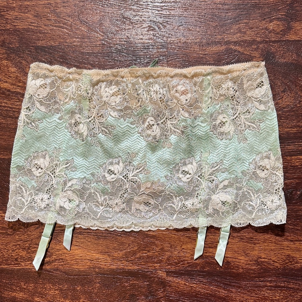 Victoria's Secret Lace Skirt in Mint and Cream